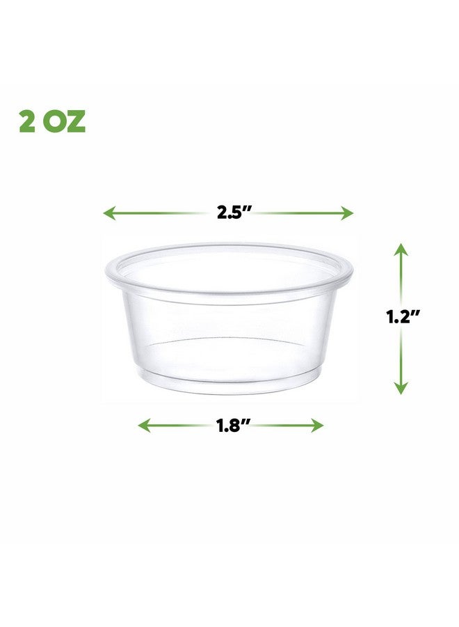 Gusto Comfy Package [2 oz. - 250 Count Clear Disposable Plastic Portion Cups (No Lids), For Souffle, Sauce, Jello Shots, Salad Dressing, and For Portion Control - Image 2