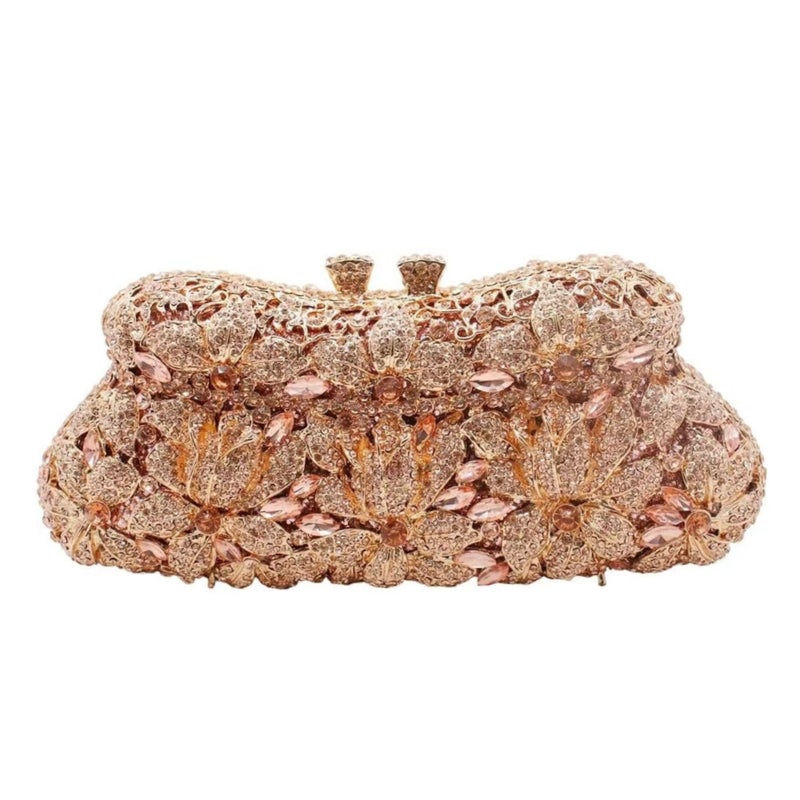New Flower Diamond Evening Bag Banquet Full Of Rhinestone Dress Women'S Bag Flower Bag - Image 1