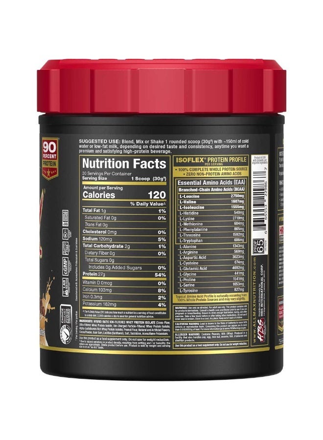 AllMax ISOFLEX Whey Protein Isolate Powder, Chocolate Peanut Butter, 27g Protein, 425g (0.9 lbs) – Fast Absorbing HRI Filtered Protein, Low Carb, Zero Sugar, Post-Workout Recovery - Image 3