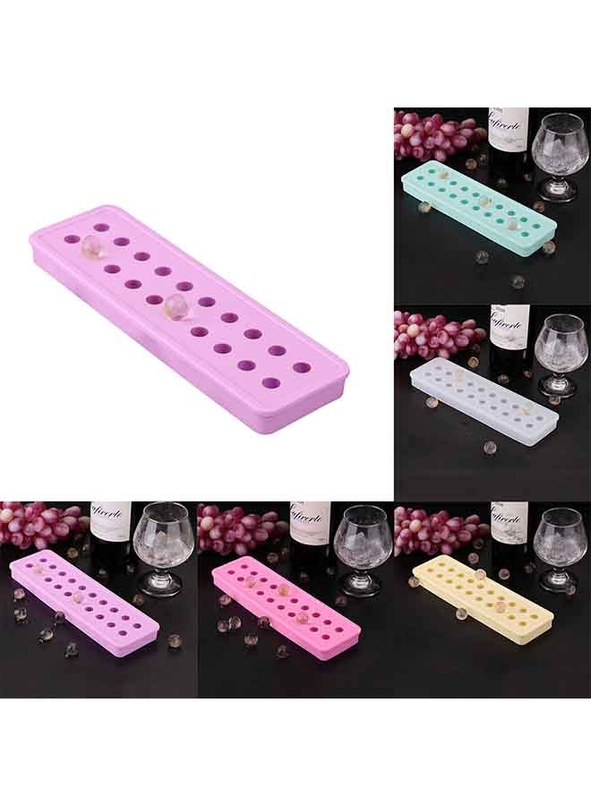 إسكدنيا قالب مكعبات الثلج مكون من 20 فتحة على شكل كرات وردي - Image 2