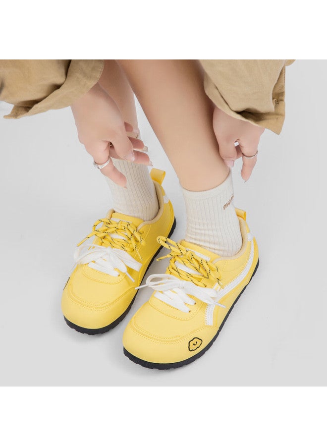Pull Back Warrior Women's Retro Thin-soled Racing Casual Sports Shoes Wxp2364 Yellow White Size 40 - Image 3