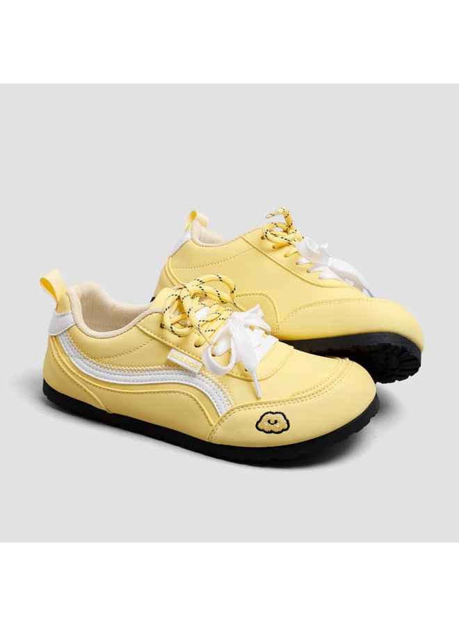 Pull Back Warrior Women's Retro Thin-soled Racing Casual Sports Shoes Wxp2364 Yellow White Size 40 - Image 5