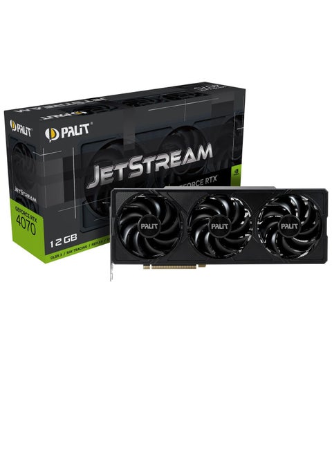NVIDIA  GeForce RTX 4070 JETSTREAM 12GB, GDDR6X Graphics Memory, G-SYNC®, 5888 CUDA Core, 2475 MHz Boost Clock, 21 Gbps, 192 bits Interface, PCI Gen 4, DP 1.4a x 3, HDMI 2.1a x 1