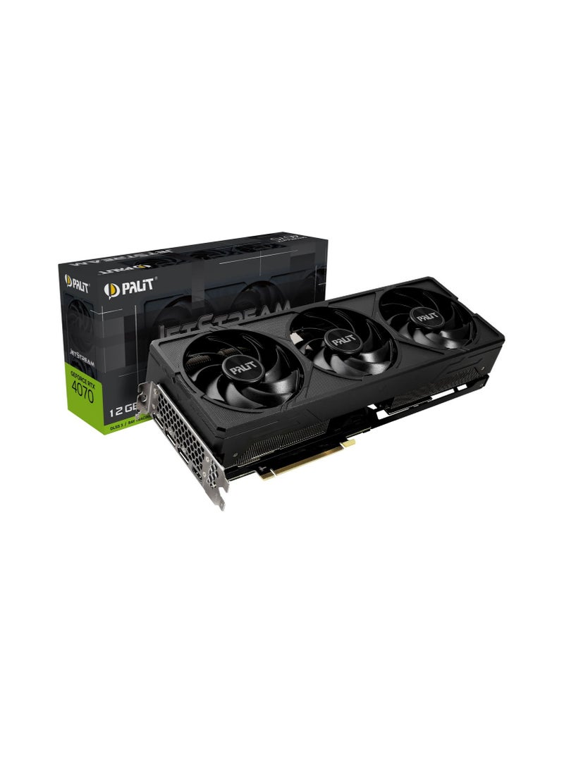 NVIDIA  GeForce RTX 4070 JETSTREAM 12GB, GDDR6X Graphics Memory, G-SYNC®, 5888 CUDA Core, 2475 MHz Boost Clock, 21 Gbps, 192 bits Interface, PCI Gen 4, DP 1.4a x 3, HDMI 2.1a x 1