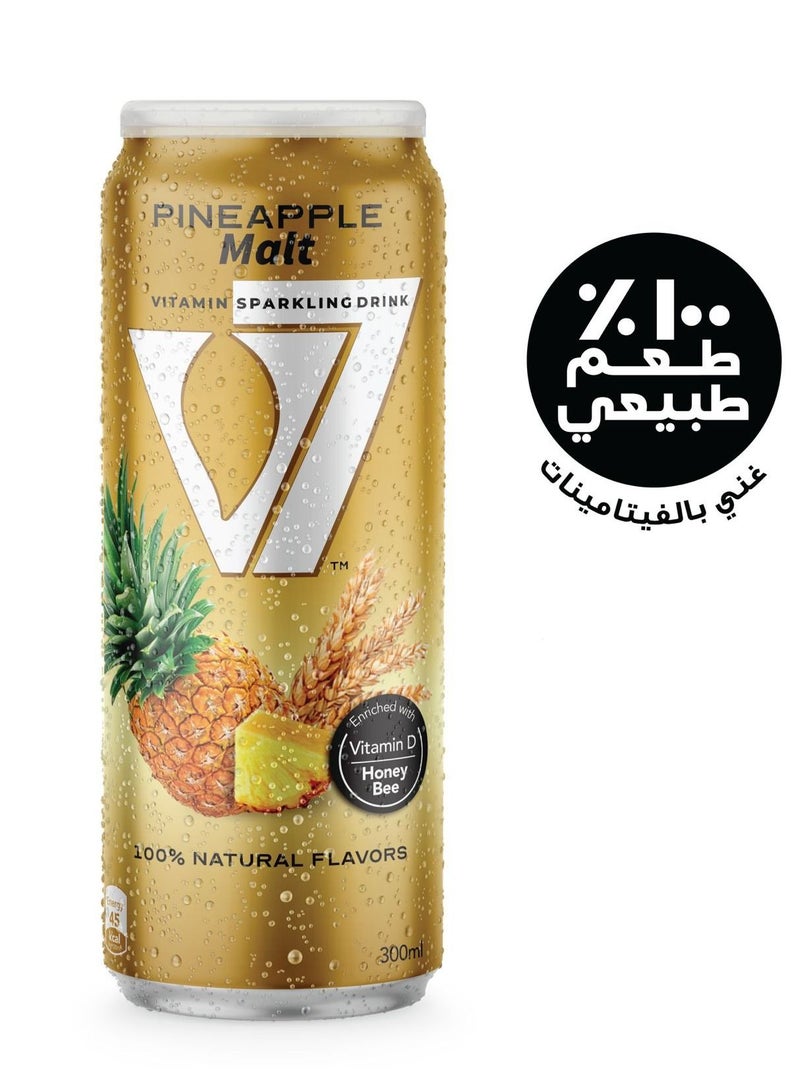 V7 Vitamin Sparkling Drink 100% Natural Flavors - Pineapple  - Image 1