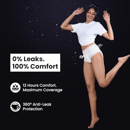 ZOY Disposable Period Panties M-L for Women | 360° Leak-Proof Protection, High Absorbency (Up to 12 Hours), Breathable & Rash-Free | All-in-One Period Underwear for Heavy Flow, Overnight & Postpartum | Pack of 5 - Image 4