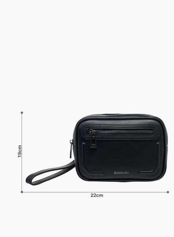 دوتشيني Men Textured Wristlet Pouch Bag