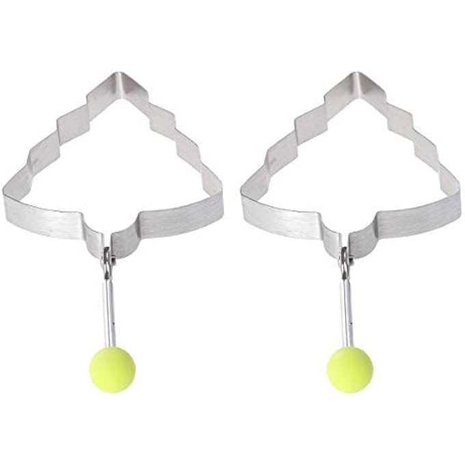 TOPBATHY Christmas 2 Pcs Stainless Steel Omelette Egg Frying Mold Fried Egg Shaper Pancake Mould Diy Kitchen Cooking Tools Christmas Tree - Image 2