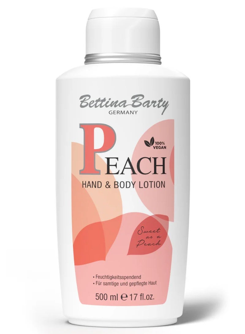 BETTINA Barty Peach Hand & Body Lotion 500ml - Image 1