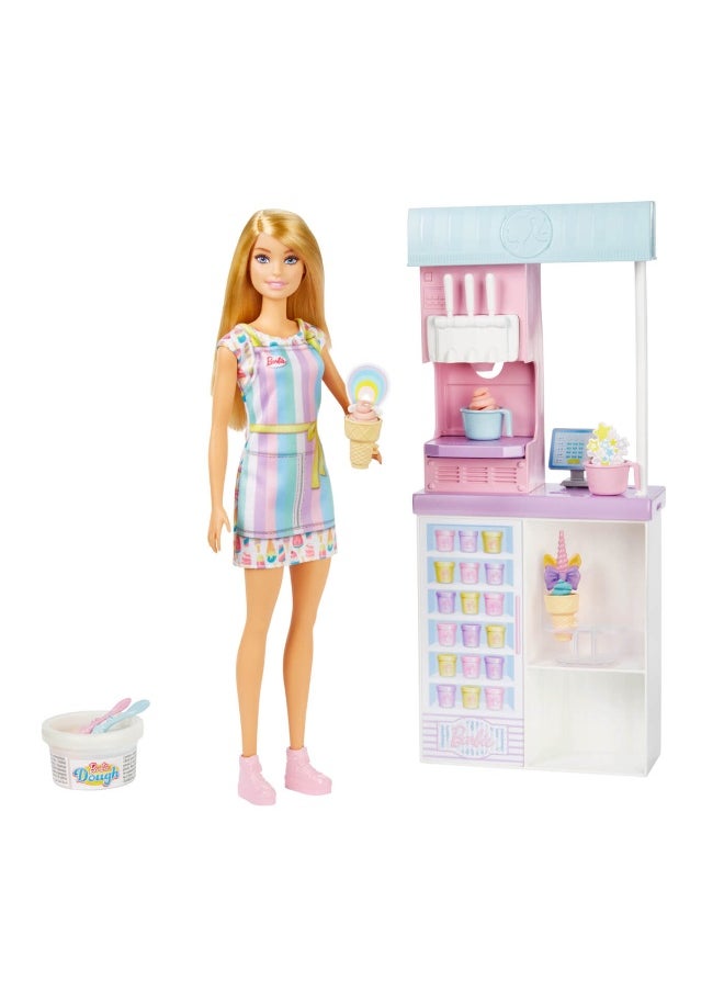 Barbie Barbie Ice Cream Shopkeeper Playset & Doll  - Image 1
