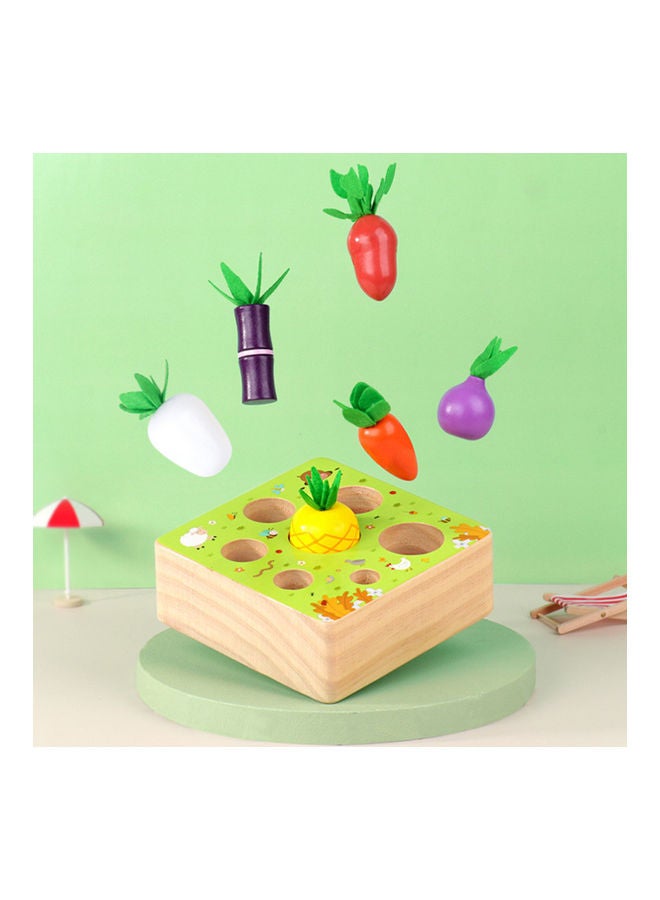 Wooden Board Vegetable Carrot Harvest Matching Puzzle Set - Image 3