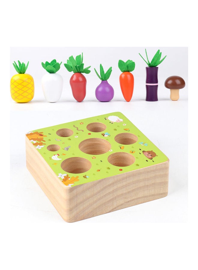 Wooden Board Vegetable Carrot Harvest Matching Puzzle Set - Image 4