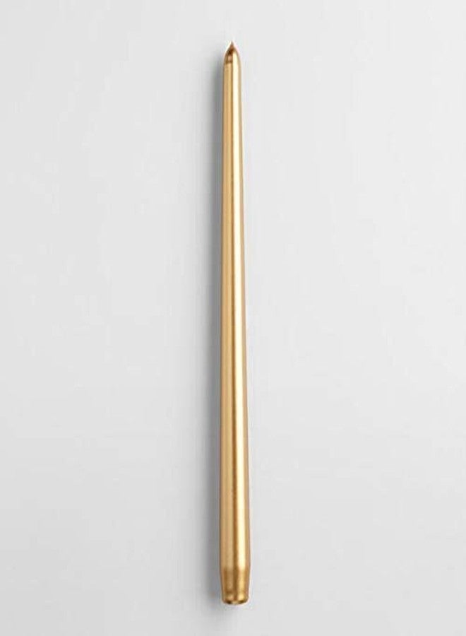 VO design Kuber Selection Pack of 9 Pcs 9.5 Inch Premium Golden Metallic Taper Candle, 9.5" Long - Set of 9 Pcs (Pack of 9 Pcs) - Image 4