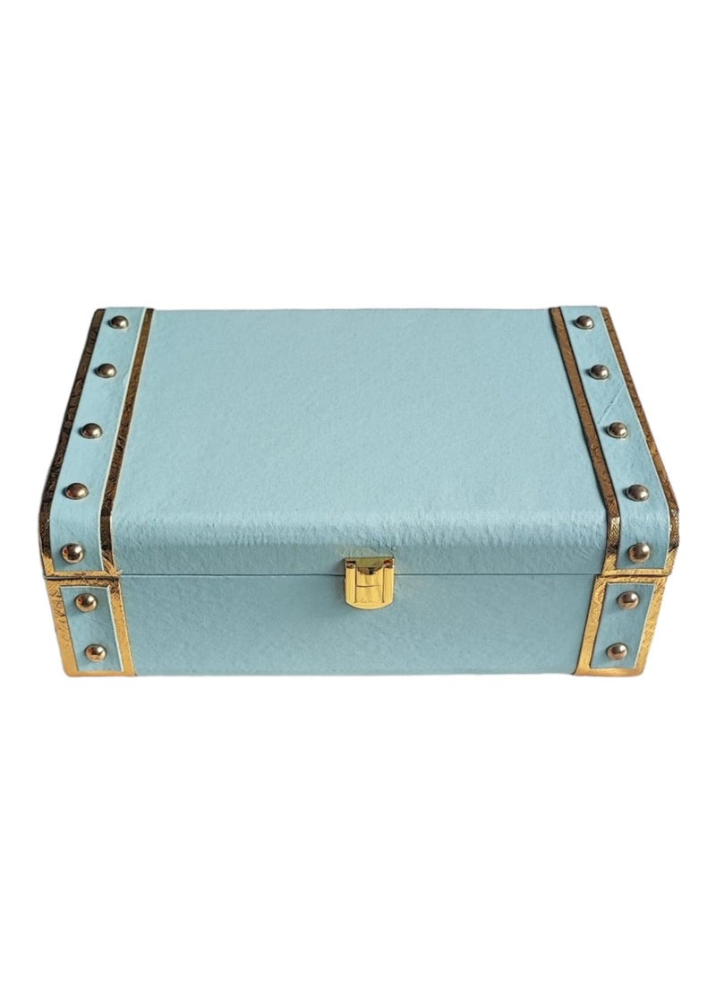 Polaris Fox Polaris fox Trunk Box for Gifting Purpose Size 10x7x35 inch Sky Blue Color Ideal for gifting and storage  - Image 2