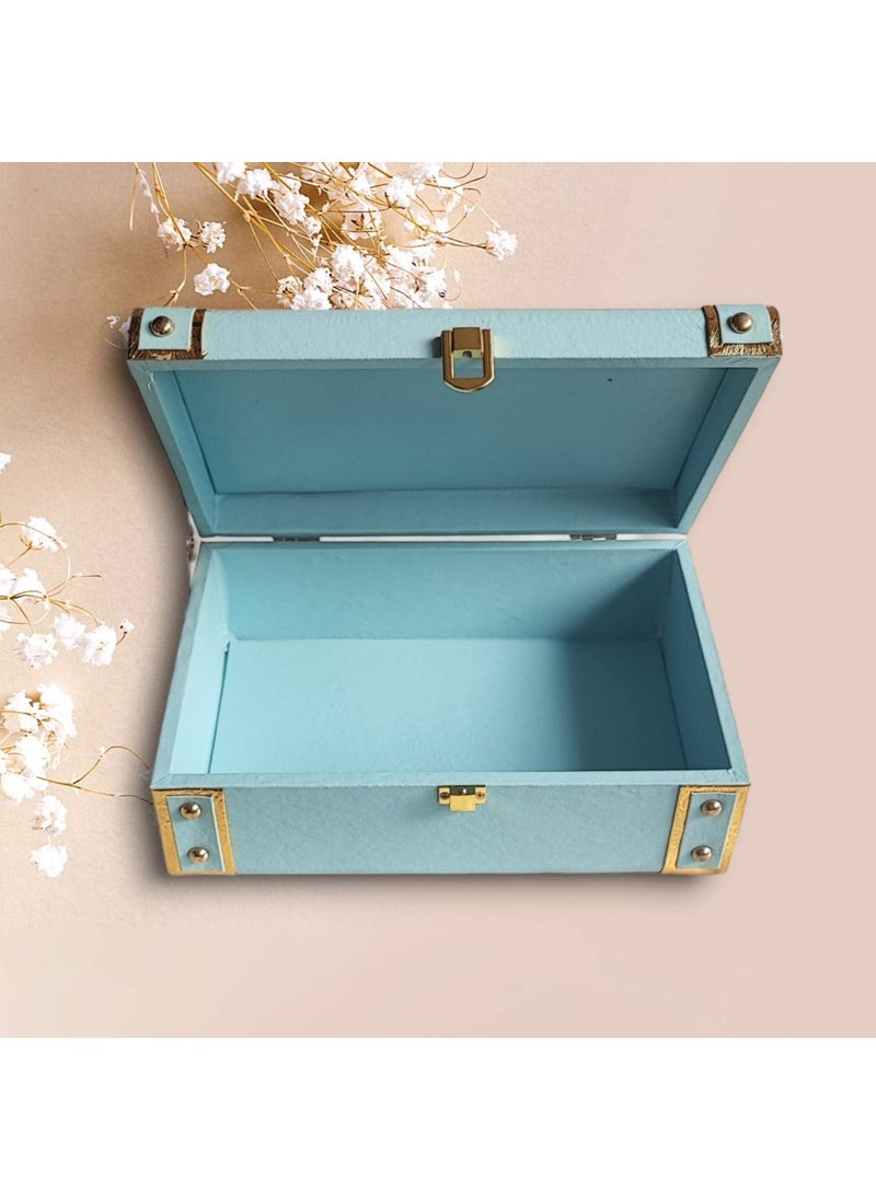 Polaris Fox Polaris fox Trunk Box for Gifting Purpose Size 10x7x35 inch Sky Blue Color Ideal for gifting and storage  - Image 3