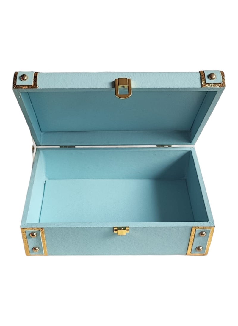 Polaris Fox Polaris fox Trunk Box for Gifting Purpose Size 10x7x35 inch Sky Blue Color Ideal for gifting and storage  - Image 4