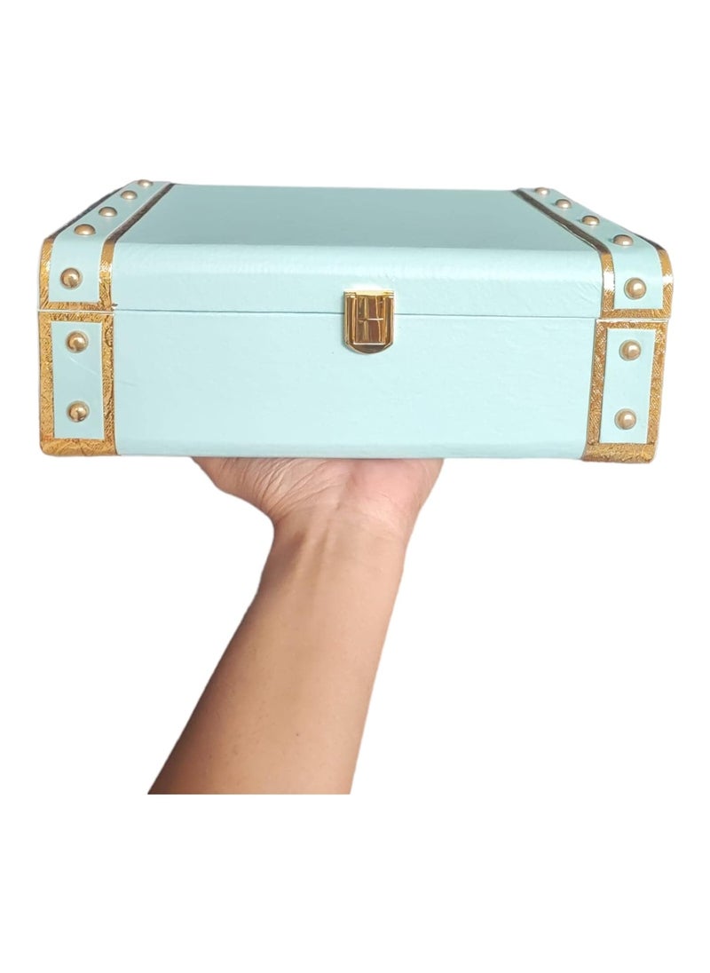 Polaris Fox Polaris fox Trunk Box for Gifting Purpose Size 10x7x35 inch Sky Blue Color Ideal for gifting and storage  - Image 5