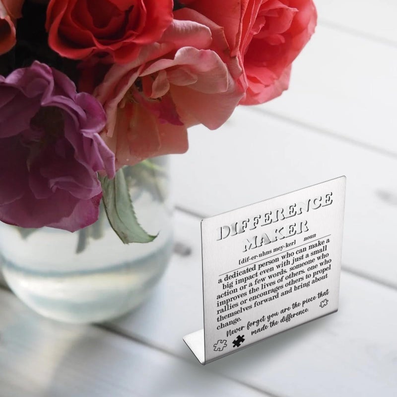 akeke Thank You Appreciation Gifts for Friends Women Men Leader Coach Boss Mentor Team Employees Coworkers Coworker Leaving Difference Maker Decorative Signs Plaques bke66  - Image 3