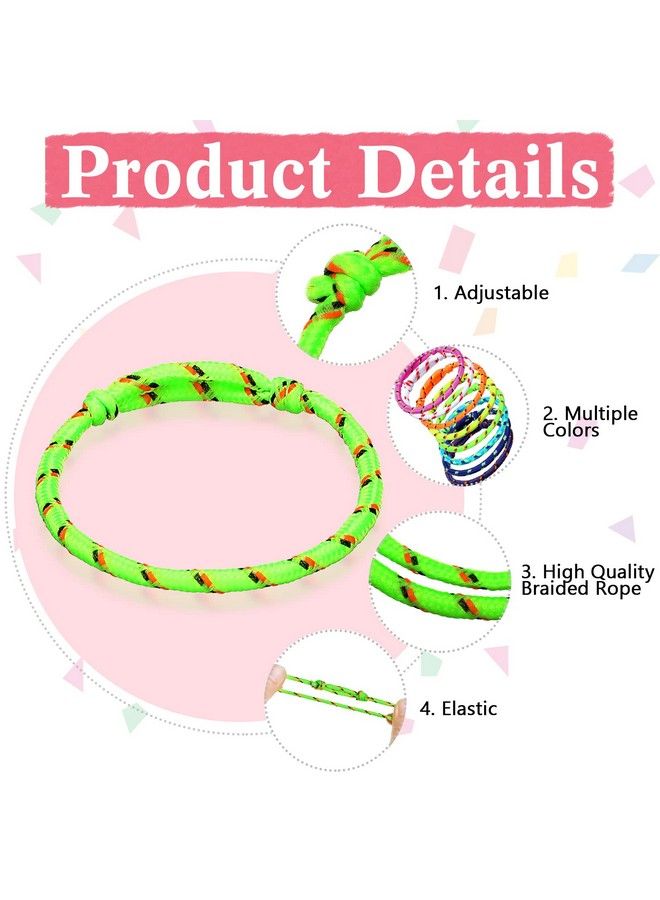 Remerry Friendship Bracelets Rope 168 Bracelets In 8 Assorted Colors Adjustable Bracelets For Kids Neon Rope Woven Friendship Bracelets For Girls And Boys Goody Bag Stuffers Party Favors (Bright Colors) - Image 4