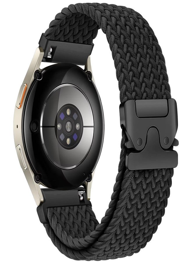 Wowstrap Braided Band for Samsung Galaxy Watch 7 6 5 4 40mm 44mm/Watch 6 4 Classic Bands 46mm 42mm 47mm 43mm/Watch 5 Pro 45mm/3 41mm/FE/Active 2 Men/Women,20mm Elastic Nylon Sport Strap for Samsung Watch 4 5 6 - Image 1