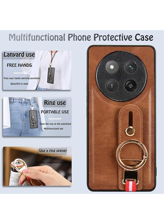 إيروريكس جراب لهاتف Honor X9C 2024 مع حبل تعليق مصنوع من جلد البولي يوريثان الفاخر مع حبل قابل للفصل ومضاد للضياع ومضاد للخدش ومقاوم للصدمات وغطاء واقٍ كامل التغطية باللون الأزرق - Image 4