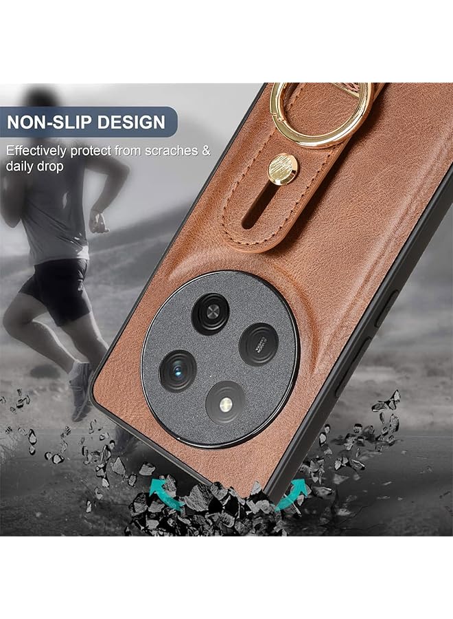 إيروريكس جراب لهاتف Honor X9C 2024 مع حبل تعليق مصنوع من جلد البولي يوريثان الفاخر مع حبل قابل للفصل ومضاد للضياع ومضاد للخدش ومقاوم للصدمات وغطاء واقٍ كامل التغطية باللون الأزرق - Image 3