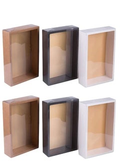 SYOSI 6pcs Bakery Boxes Paper Beautiful Cookie Disposable Cardboard Cupcake Containers Mini Cake Gift  - Image 1