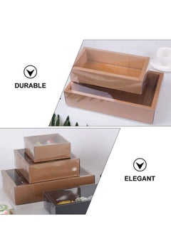SYOSI 6pcs Bakery Boxes Paper Beautiful Cookie Disposable Cardboard Cupcake Containers Mini Cake Gift  - Image 2