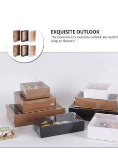 SYOSI 6pcs Bakery Boxes Paper Beautiful Cookie Disposable Cardboard Cupcake Containers Mini Cake Gift  - Image 4