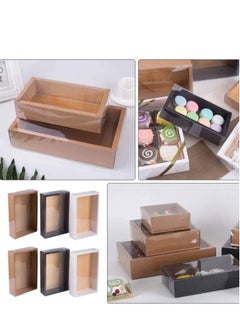 SYOSI 6pcs Bakery Boxes Paper Beautiful Cookie Disposable Cardboard Cupcake Containers Mini Cake Gift  - Image 3