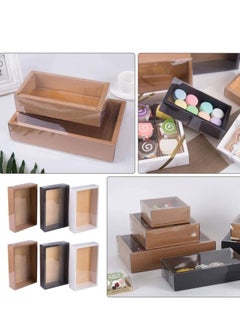 SYOSI 6pcs Bakery Boxes Paper Beautiful Cookie Disposable Cardboard Cupcake Containers Mini Cake Gift  - Image 5