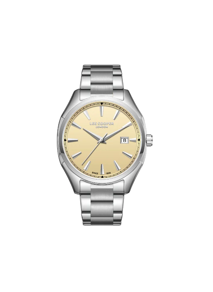 Lee Cooper Men's Analog Display Watch With Silver Metal Strap - LC08007.310