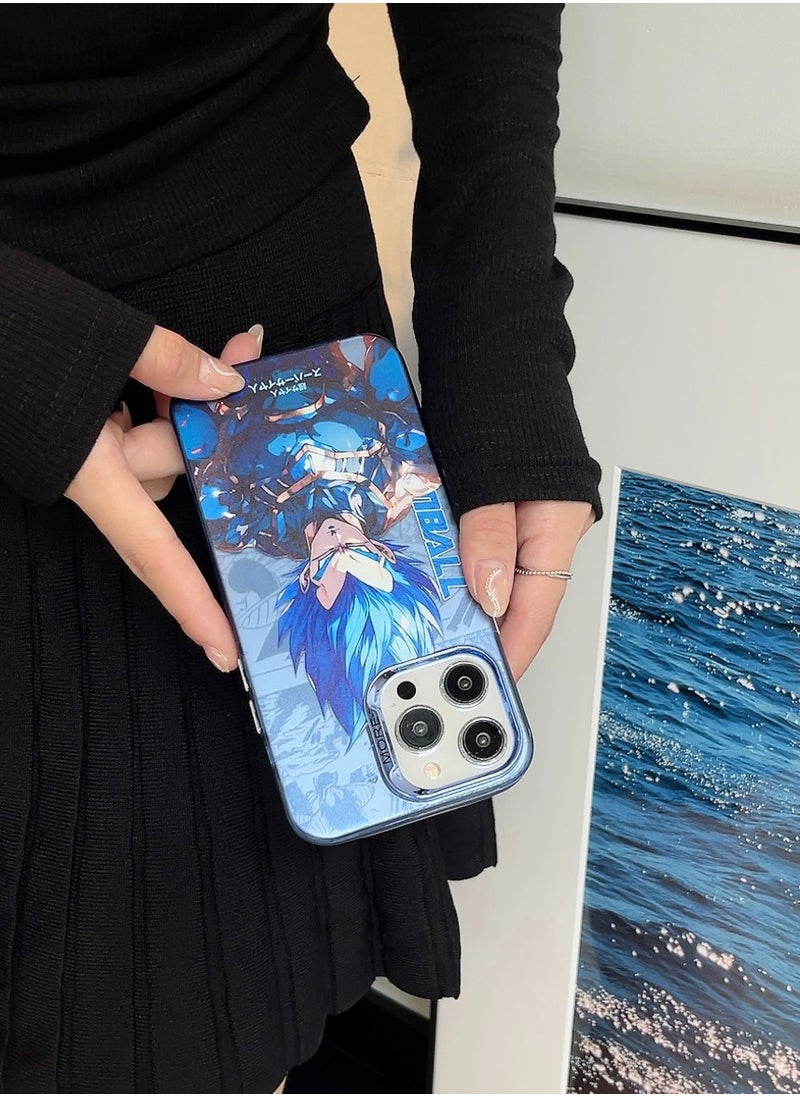 Color Fans - Dragon Ball Super Saiyan Blue & White Case for iPhone 13 Pro - Image 1