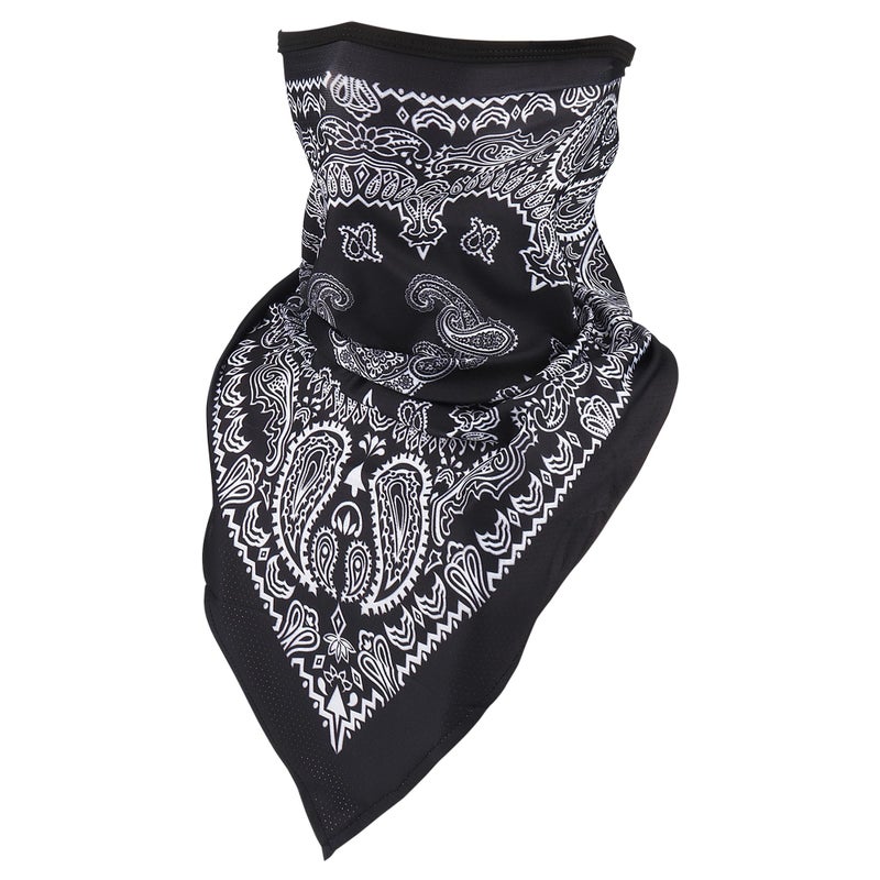 RIDEIWAKE Bandana Mask Extended Ice Silk Triangle Balaclava Face Mask Breathable Half Face Neck Cover Head Scarf for Men Women Dustproof Sun Windproof Cycling Outdoors Festivals Sportsï¼ˆPaisley Face Maskï¼‰ - Image 1