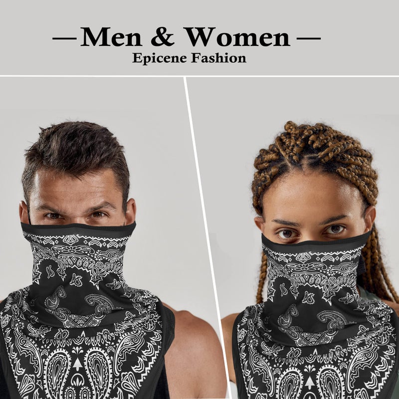 RIDEIWAKE Bandana Mask Extended Ice Silk Triangle Balaclava Face Mask Breathable Half Face Neck Cover Head Scarf for Men Women Dustproof Sun Windproof Cycling Outdoors Festivals Sportsï¼ˆPaisley Face Maskï¼‰ - Image 5