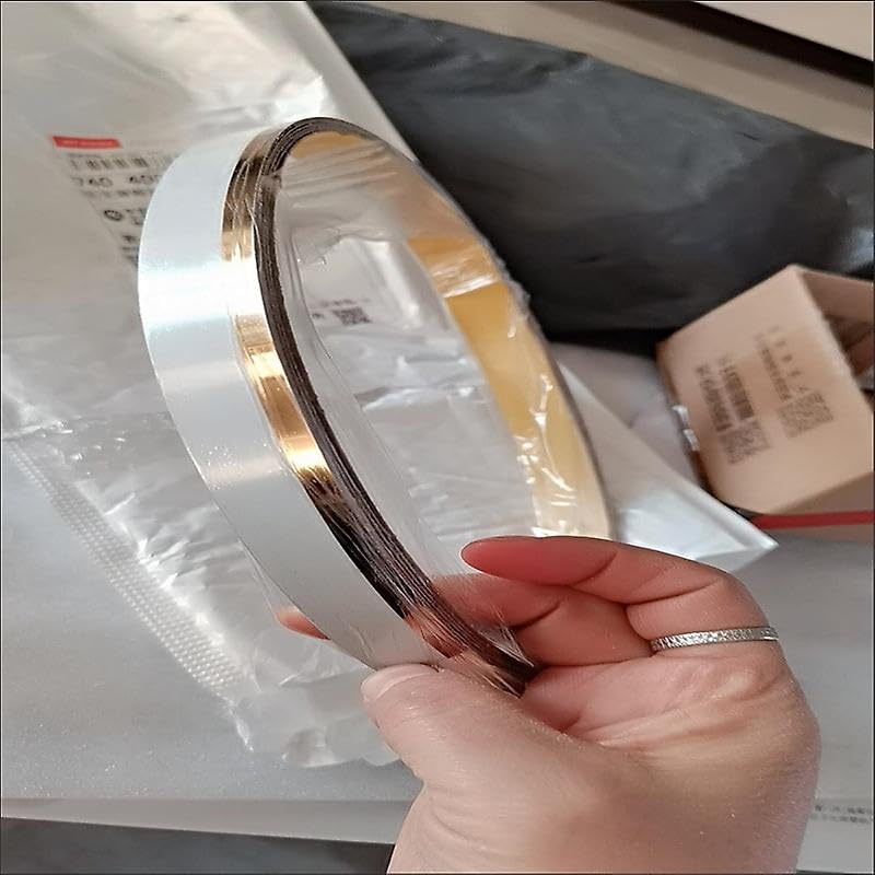 QZibeva 1 Inch Stainless Steel Gold Molding Wall Trim Stainless Steel Non_Adhesive Gold Trim Metalized Highlighter Trim Gold MirrorLike 8 Feet Length 50 ml PVD Glue Include - Image 5
