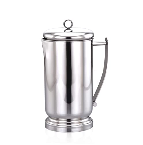 Expresso Stainless Steel Jug with Lid for Water Storage & Drinking Water with Steel Outside, Steel Lid for Water Pitcher, Set of 1(2000ML) - Image 1