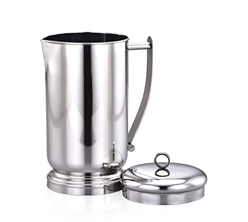 Expresso Stainless Steel Jug with Lid for Water Storage & Drinking Water with Steel Outside, Steel Lid for Water Pitcher, Set of 1(2000ML) - Image 2