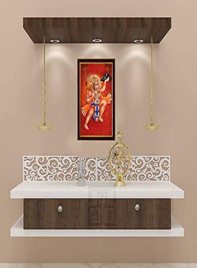 SAF 'Lord Hanuman Ji' UV Textured Painting (Synthetic, 20 cm x 32 cm x 3 cm, Multicolor) - Image 2