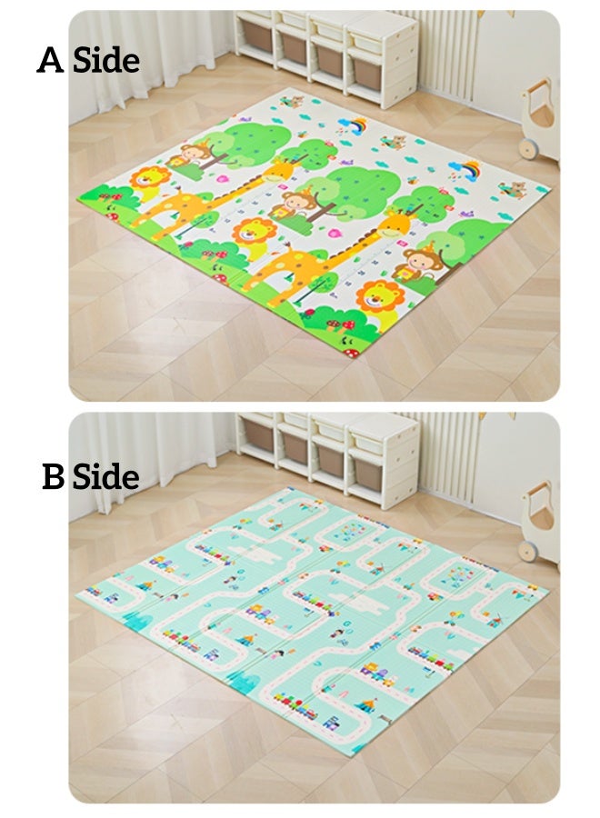200x180x2CM Thick Baby Play Mat, Colorful Foam Kids Crawling Mat, Large Foldable with Travel Bag,Waterproof and Easy to Clean Double-Sided Baby Rug Mat for Bedroom and Living Room - Image 3