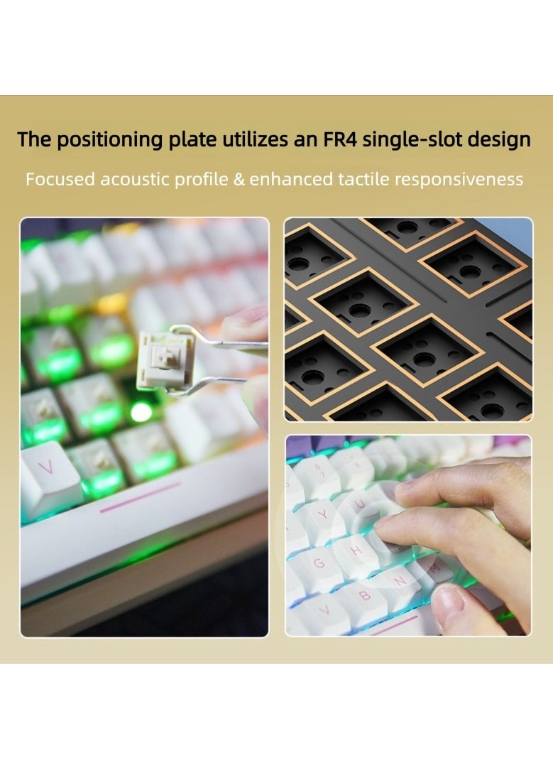 ZIDLI - ZIDLI SU-75 Mechanical Keyboard - CNC Aluminum Block (Alu Block), Triple Mode (Wired/2.4G/Bluetooth), Gasket Structure for Tactile Feedback, 75% Hot-Swap PBT Keycaps with KTT Switches, 16M RGB, 6000mAh Battery - Image 1