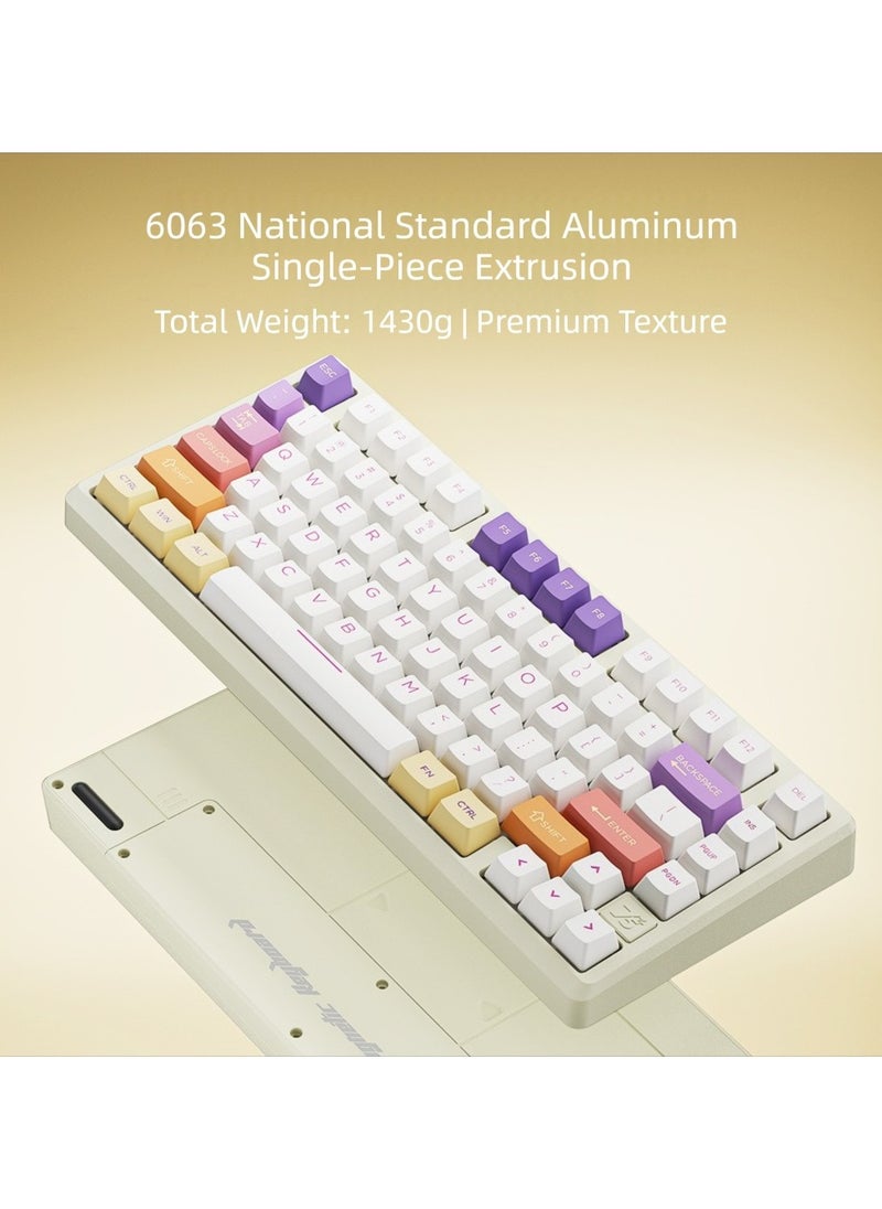 ZIDLI - ZIDLI SU-75 Mechanical Keyboard - CNC Aluminum Block (Alu Block), Triple Mode (Wired/2.4G/Bluetooth), Gasket Structure for Tactile Feedback, 75% Hot-Swap PBT Keycaps with KTT Switches, 16M RGB, 6000mAh Battery - Image 1