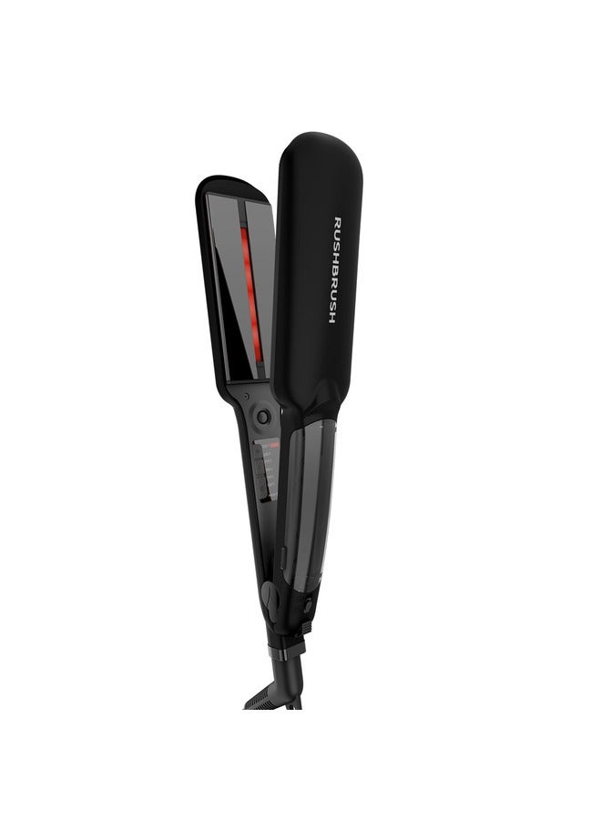 راش براش "مكواة فرد الشعر X6 اسود 235° سيلزيوس ,بخار ,Infared ,اغلاق اتوماتك ,ألواح عريضة من التورمالين سيراميك تقنية الأشعة تحت الحمراء" - Image 2