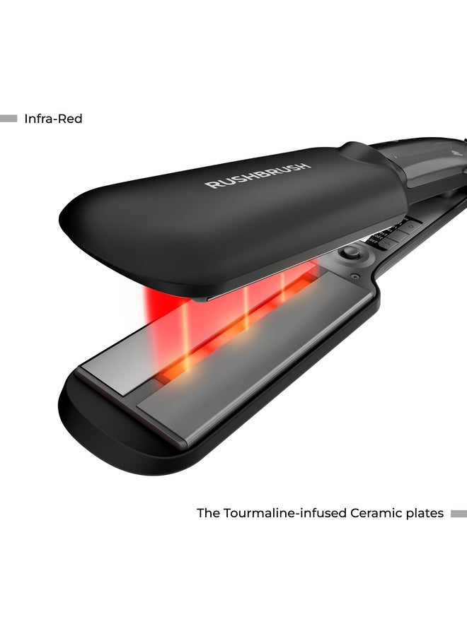راش براش "مكواة فرد الشعر X6 اسود 235° سيلزيوس ,بخار ,Infared ,اغلاق اتوماتك ,ألواح عريضة من التورمالين سيراميك تقنية الأشعة تحت الحمراء" - Image 5