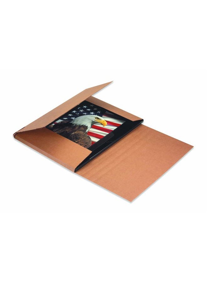 Boxes Fast BFM12102BFK Corrugated Cardboard Easy-Fold Mailers, 12 x 10 1/2 x 2 Inches, Fold Over Mailers, Adjustable Die-Cut Shipping Boxes, Multi-Depth, Large Kraft Mailing Boxes (Pack of 50) - Image 3