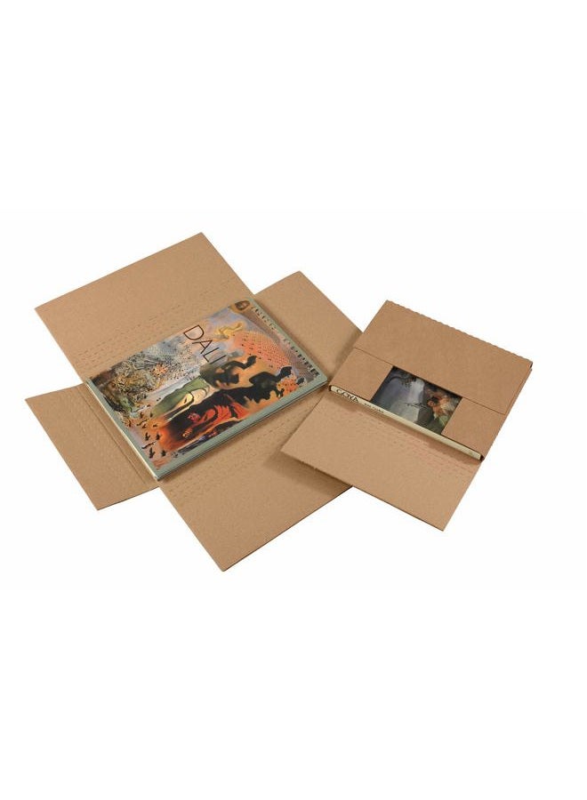 Boxes Fast BFM12102BFK Corrugated Cardboard Easy-Fold Mailers, 12 x 10 1/2 x 2 Inches, Fold Over Mailers, Adjustable Die-Cut Shipping Boxes, Multi-Depth, Large Kraft Mailing Boxes (Pack of 50) - Image 5