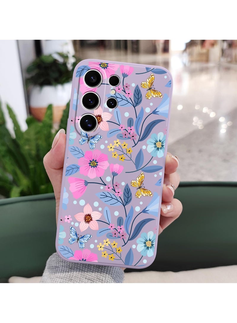 for Samsung Galaxy S25 Ultra Case, Creative Patterns Slim Non Slip Lightweight Phone Cover for Galaxy S25 Ultra 6.9 inch, Flower Purple - Image 4