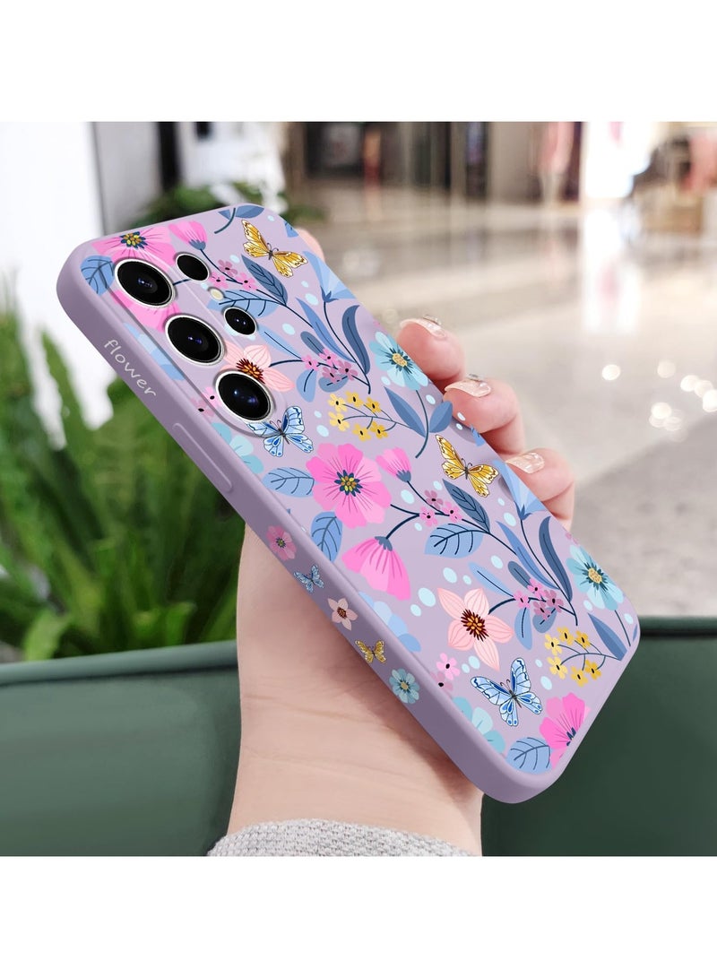 for Samsung Galaxy S25 Ultra Case, Creative Patterns Slim Non Slip Lightweight Phone Cover for Galaxy S25 Ultra 6.9 inch, Flower Purple - Image 3