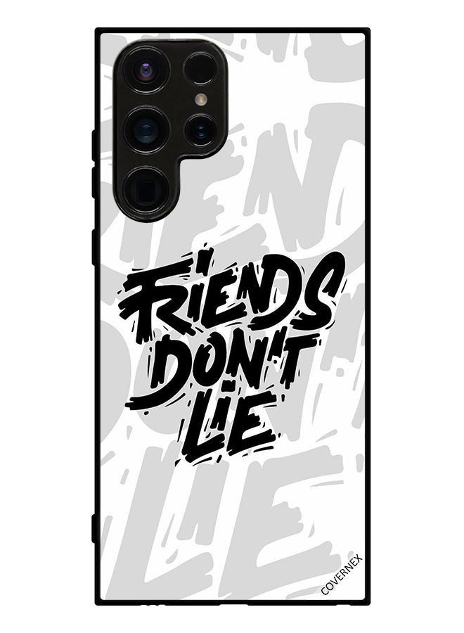 Covernex Protective Case Cover For Samsung Galaxy S23 Ultra Calligraphy Friends Don't Lie - Image 1