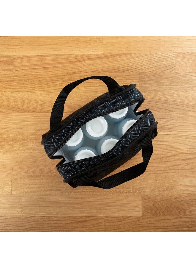 Dr. Brown's Dr. Brown's Fold & Freeze Bottle Tote, Travel Baby Bottle Insulated Cooler Bag, Store Up to 6 Baby Bottles, Black, BPA Free - Image 4